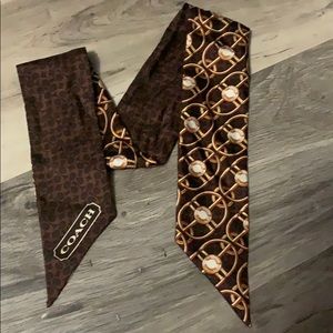 Coach-silk bag scarf